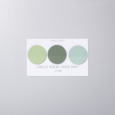 Circle Sticky Note Trio - Jungle