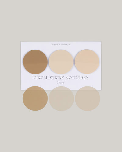 Circle Sticky Note Trio - Cocoa