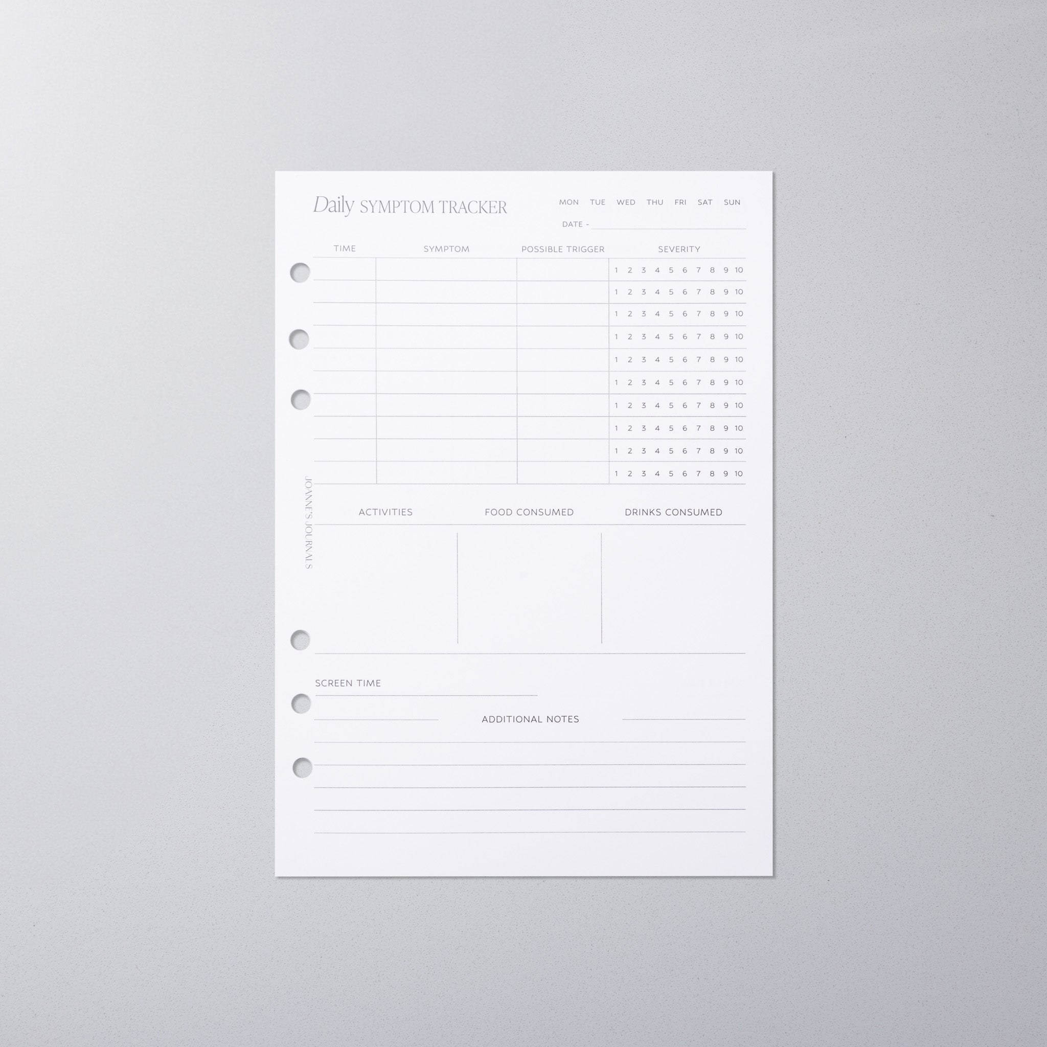 Daily Symptom Tracker