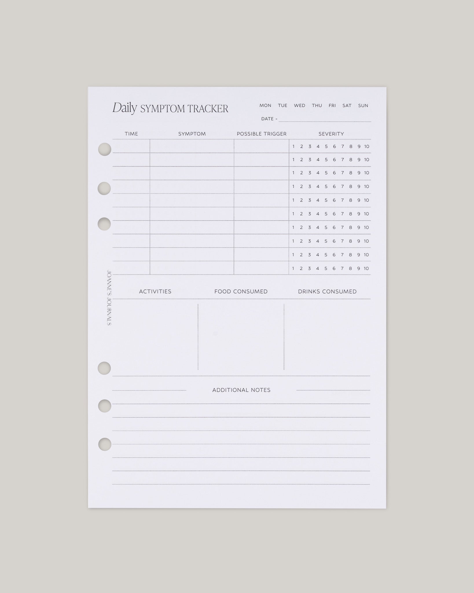 Daily Symptom Tracker