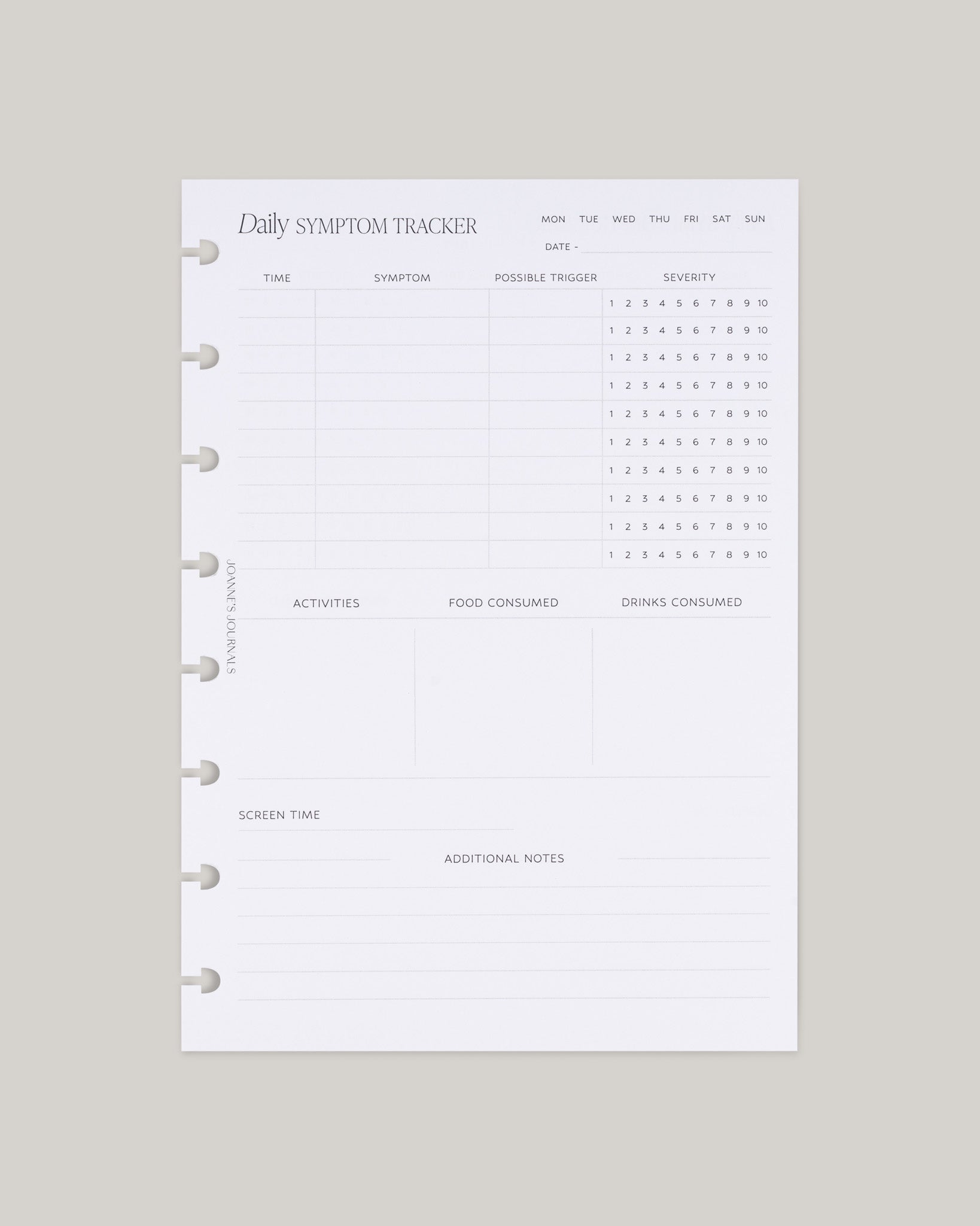 Daily Symptom Tracker