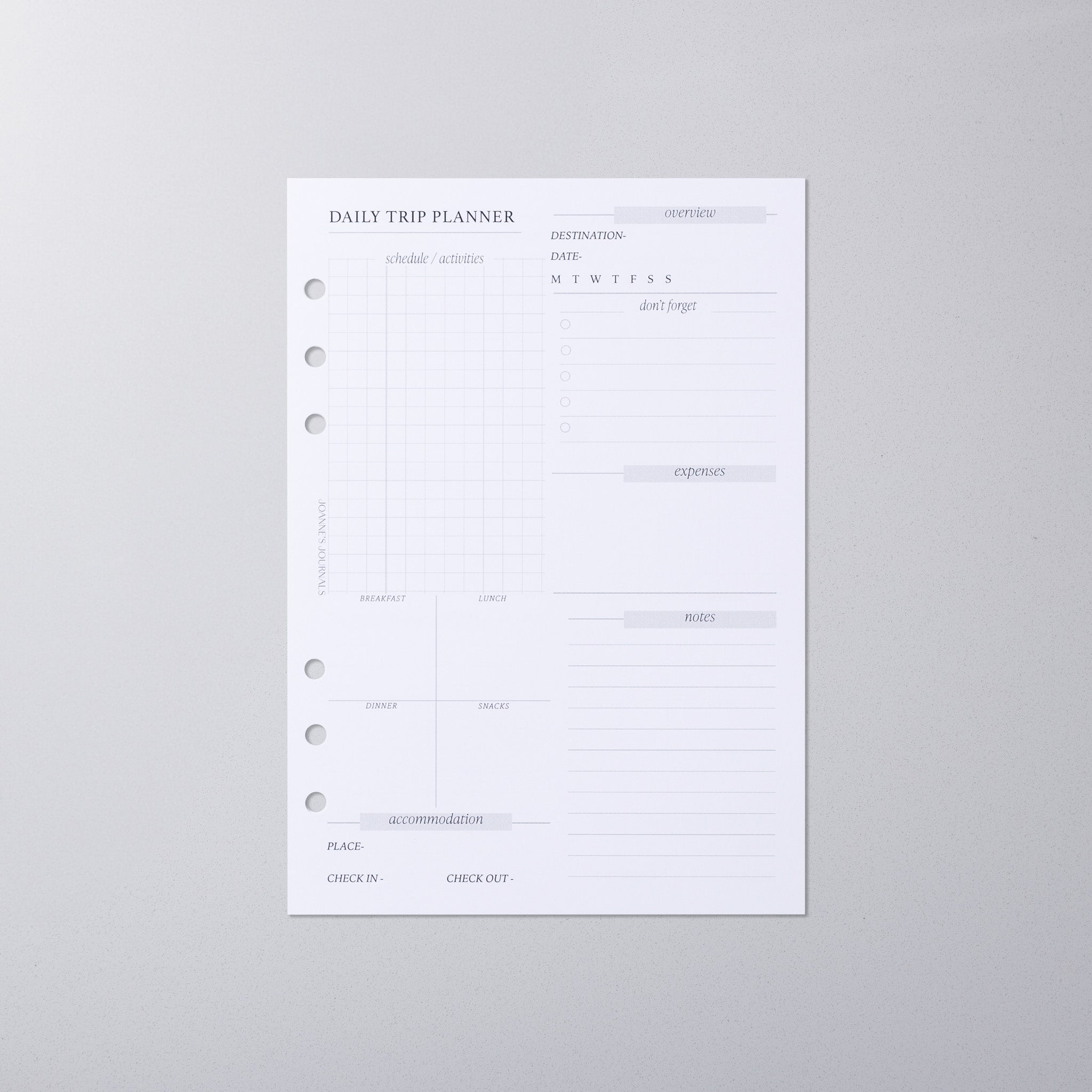Daily Trip Planner