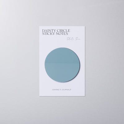 Dainty Circle Sticky Notes - Slate Sea