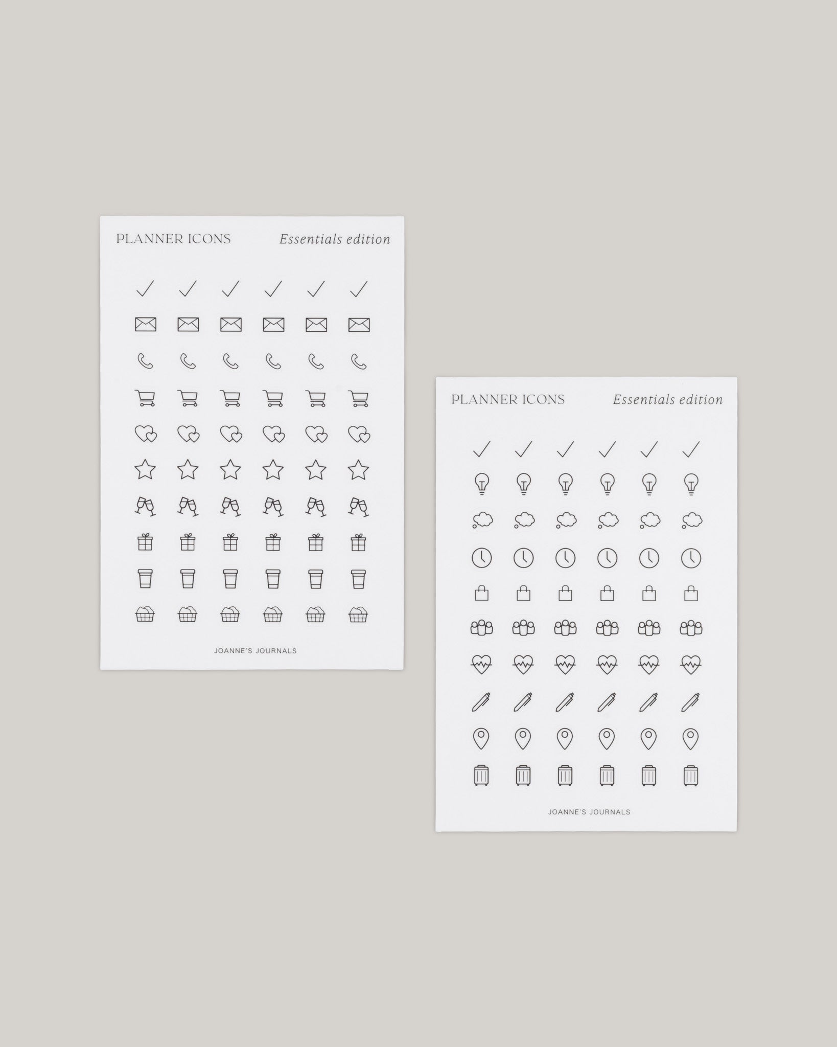Transparent Planner Stickers (Pack Of 2)