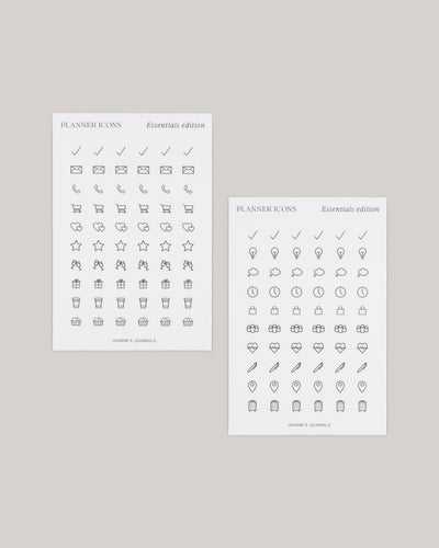 Transparent Planner Stickers (Pack Of 2) - Icons (Pack of 2)
