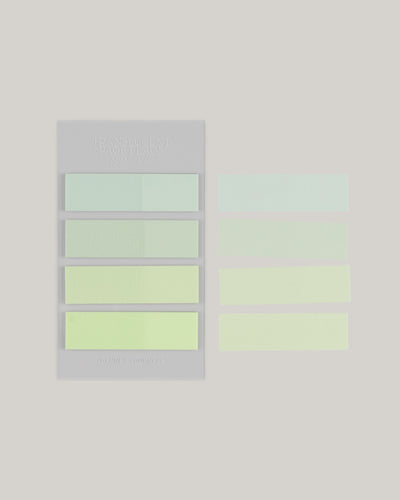 Mini Translucent Flags - Green Silk