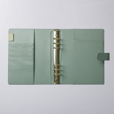 Vegan Leather Ring Binders - Soft Green