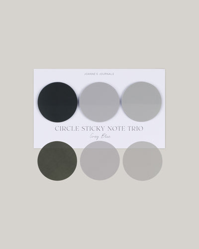 Circle Sticky Note Trio - Grey Blue