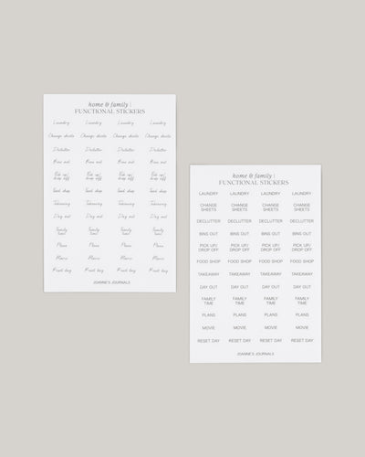 Transparent Planner Stickers (Pack Of 2) - Home & Family (Pack Of 2)