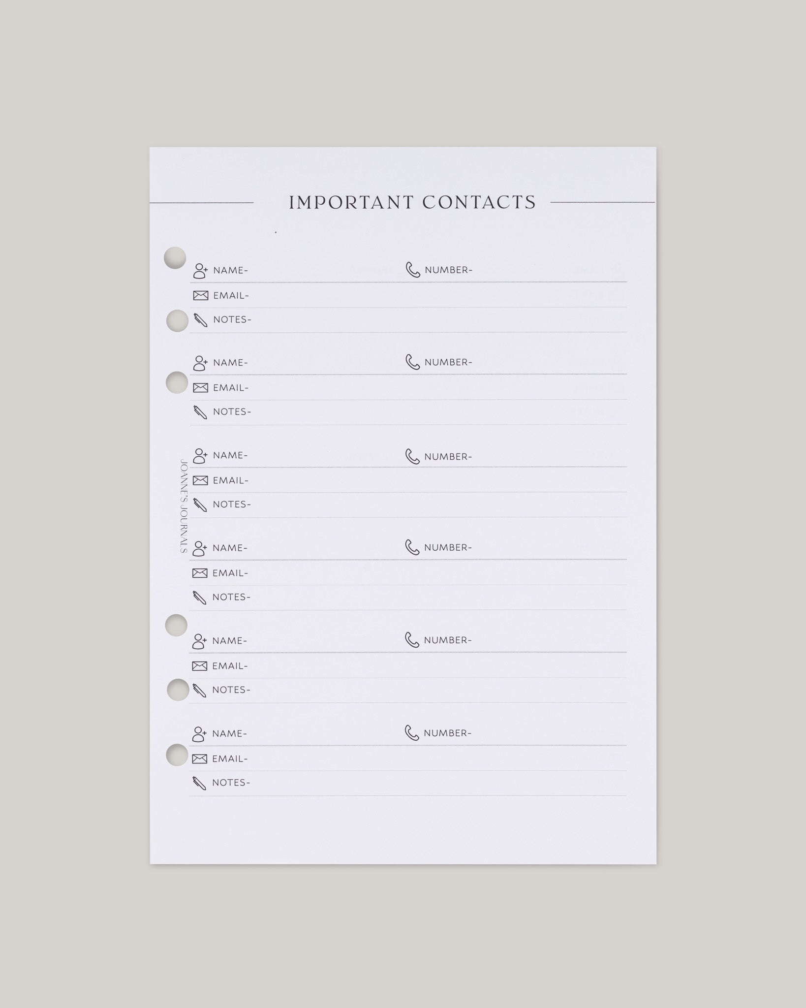 Important Contacts