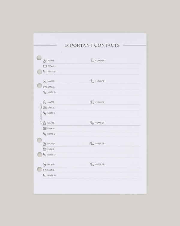 Important Contacts