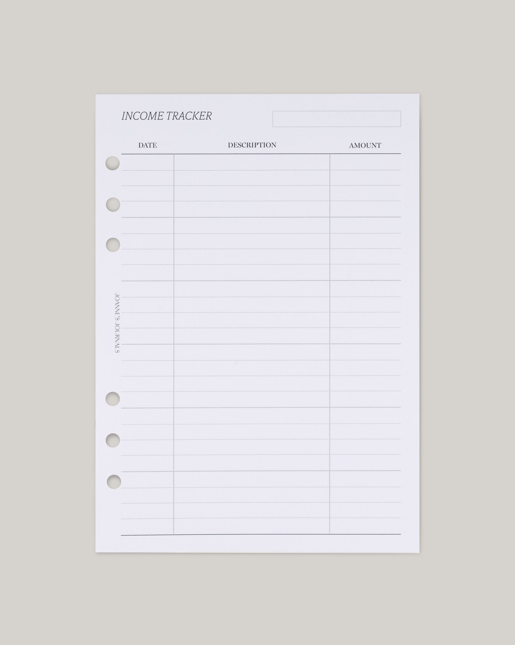 Income Tracker