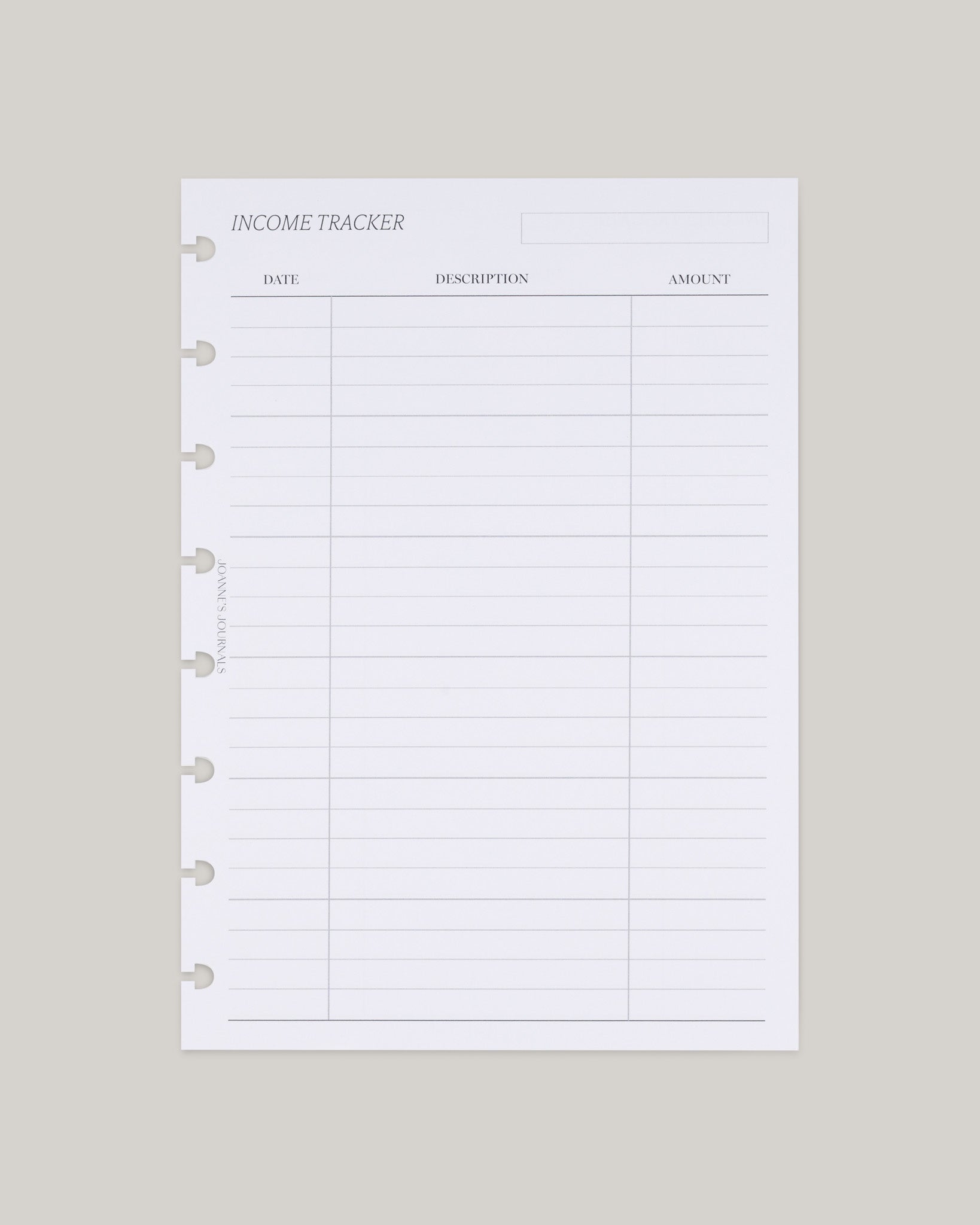 Income Tracker