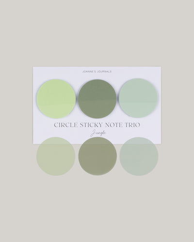 Circle Sticky Note Trio - Jungle