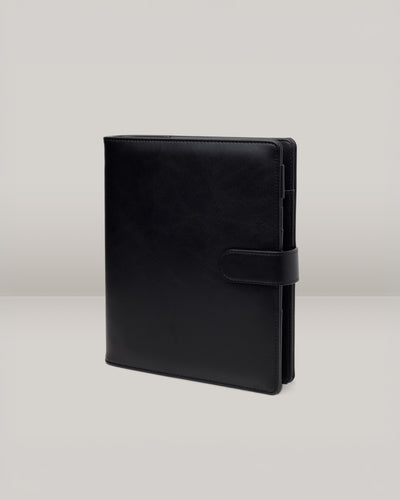 Vegan Leather Ring Binders | A5 - Midnight Black