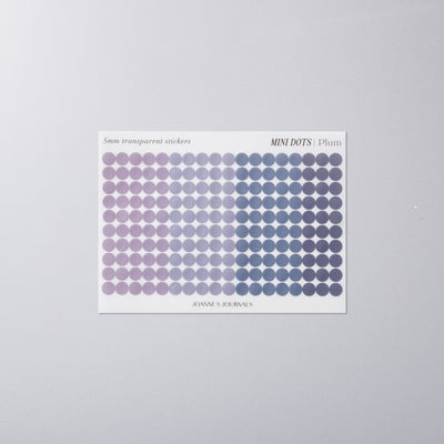 Mini Dot Stickers - Plum