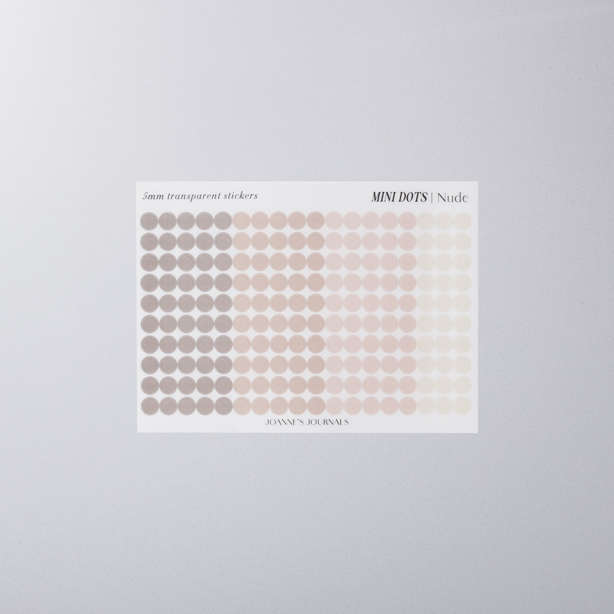 Mini Dot Stickers- Nude