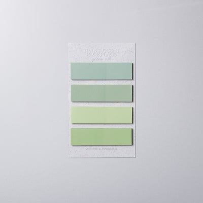 Mini Translucent Flags - Green Silk