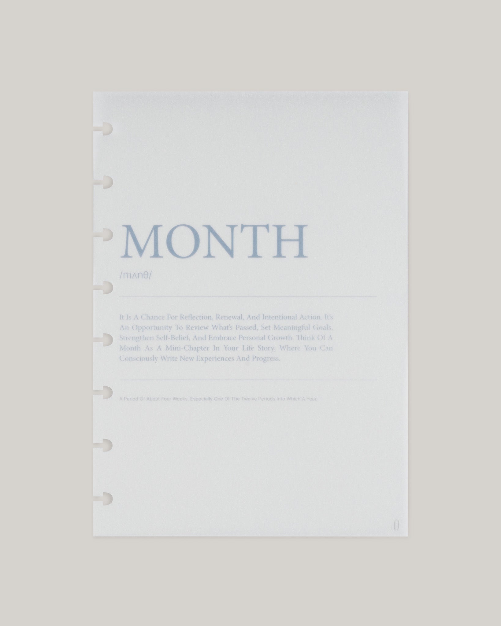 'Month' Vellum Dashboard