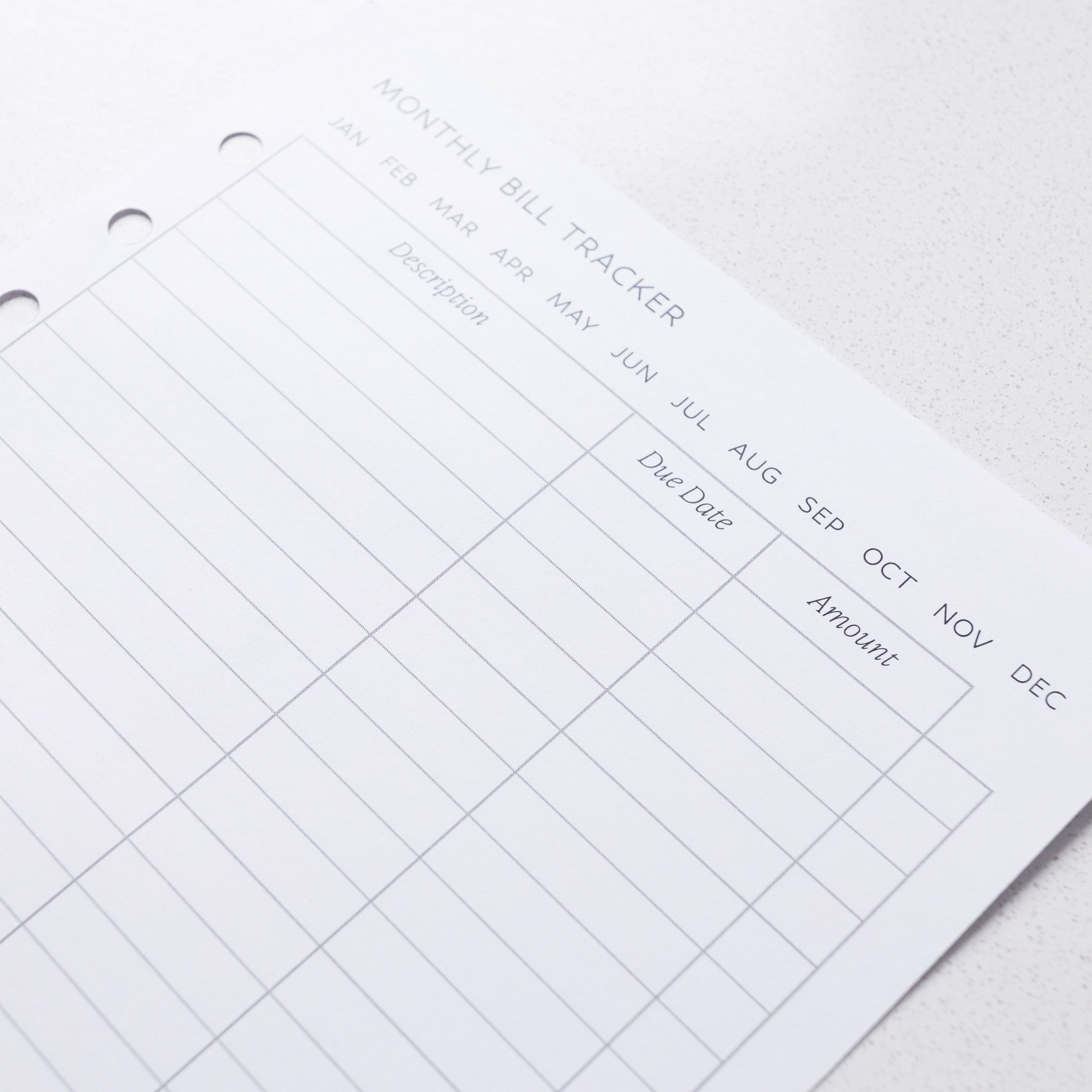 Monthly Bill Tracker