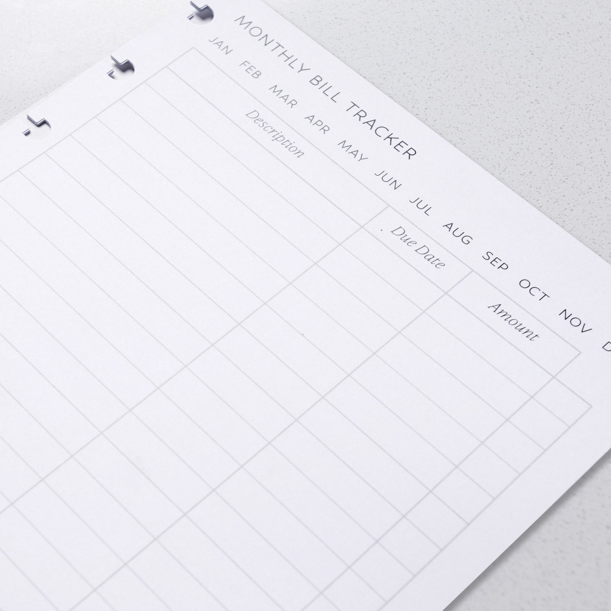 Monthly Bill Tracker