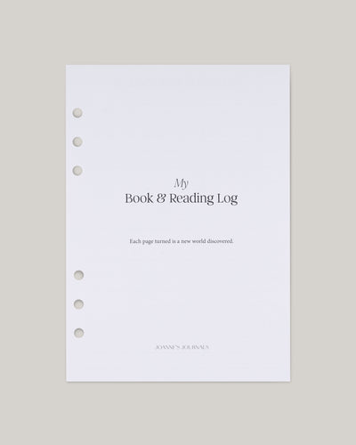 Book & Reading Log