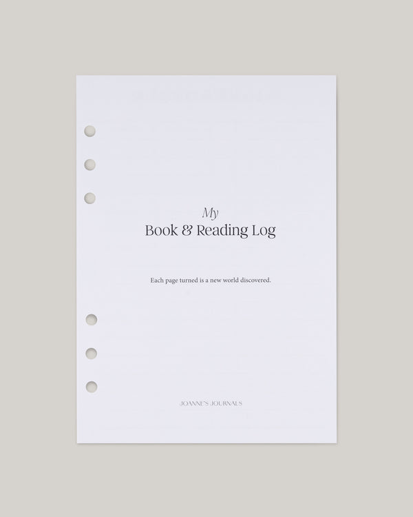 Book & Reading Log