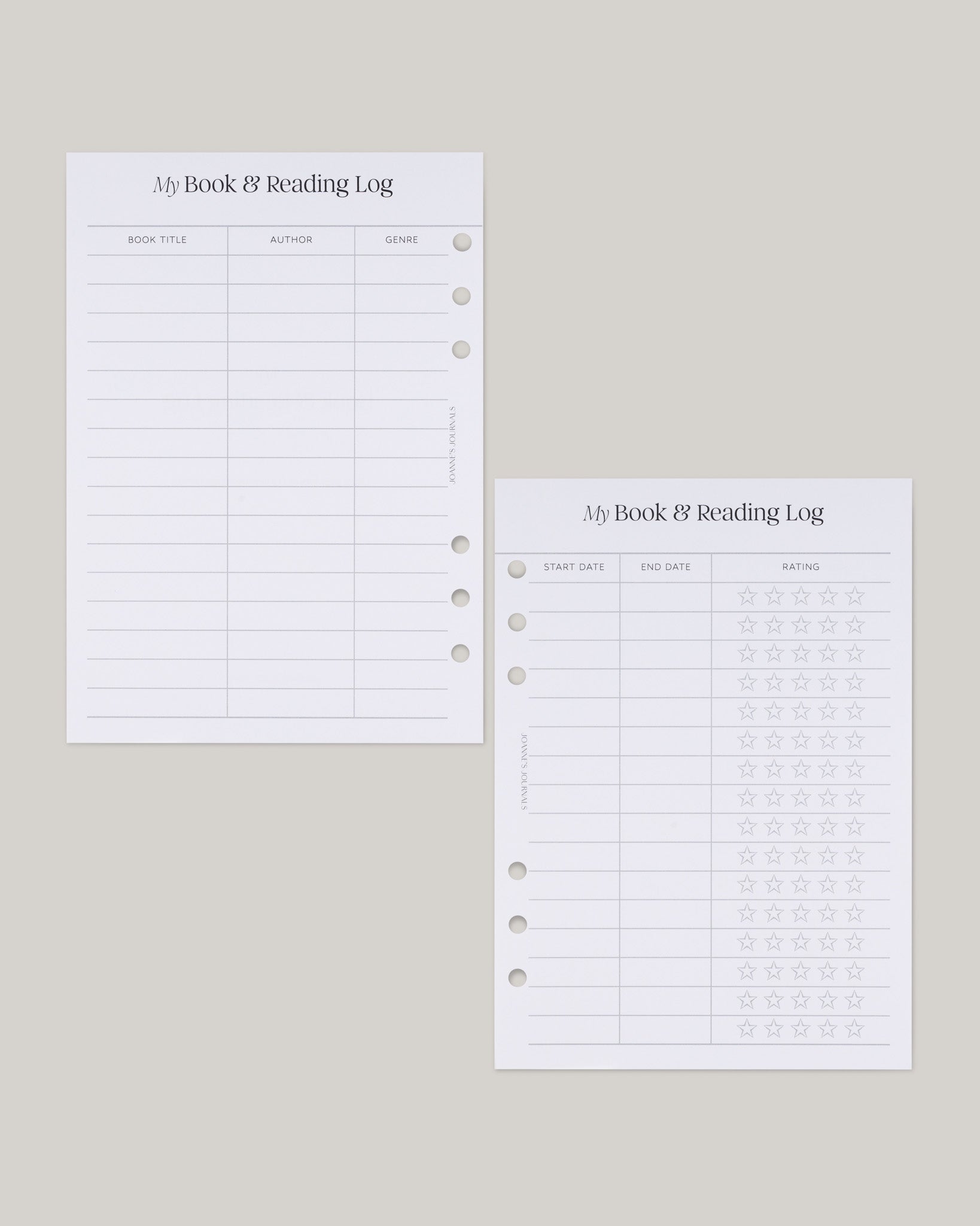Book & Reading Log