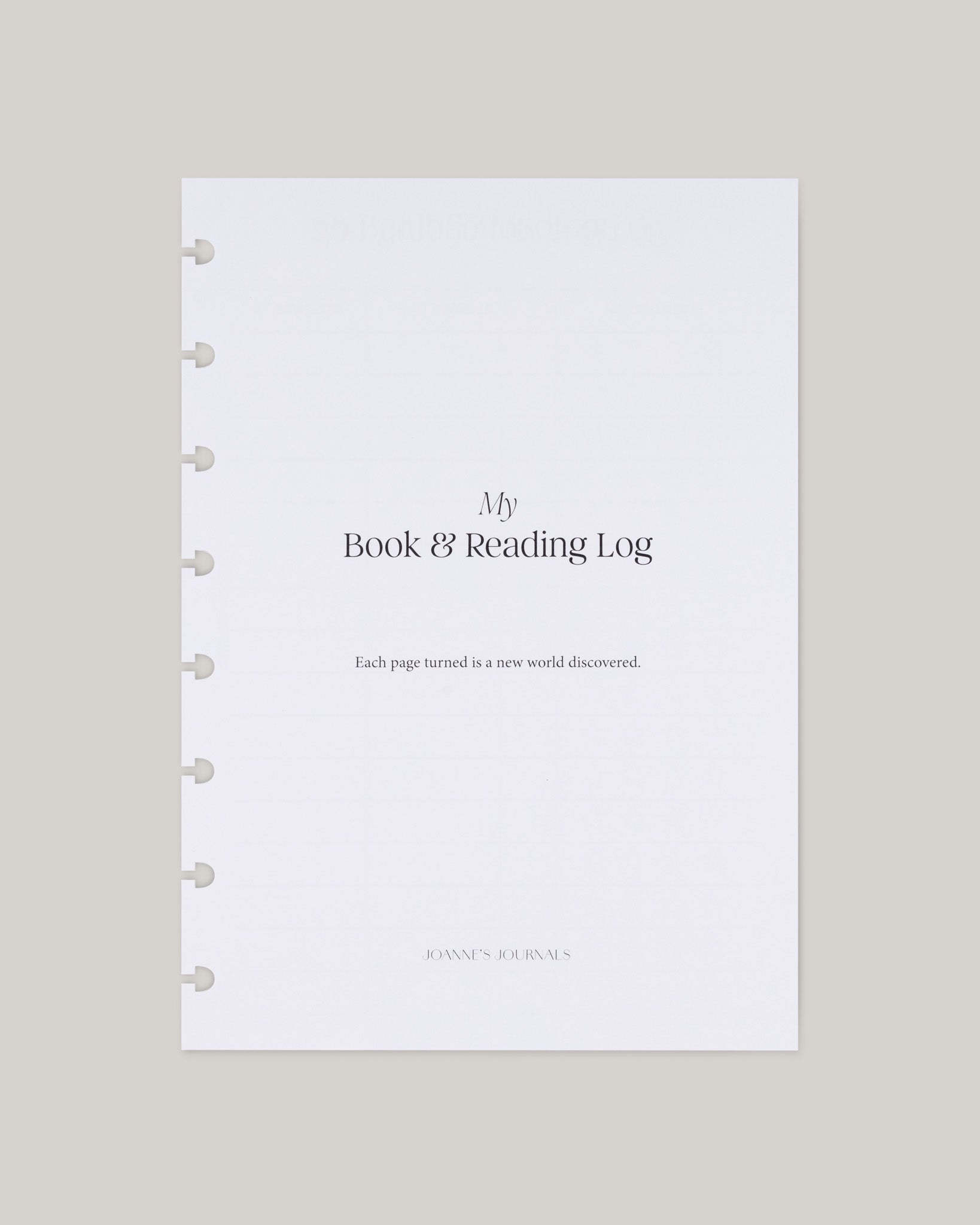 Book & Reading Log