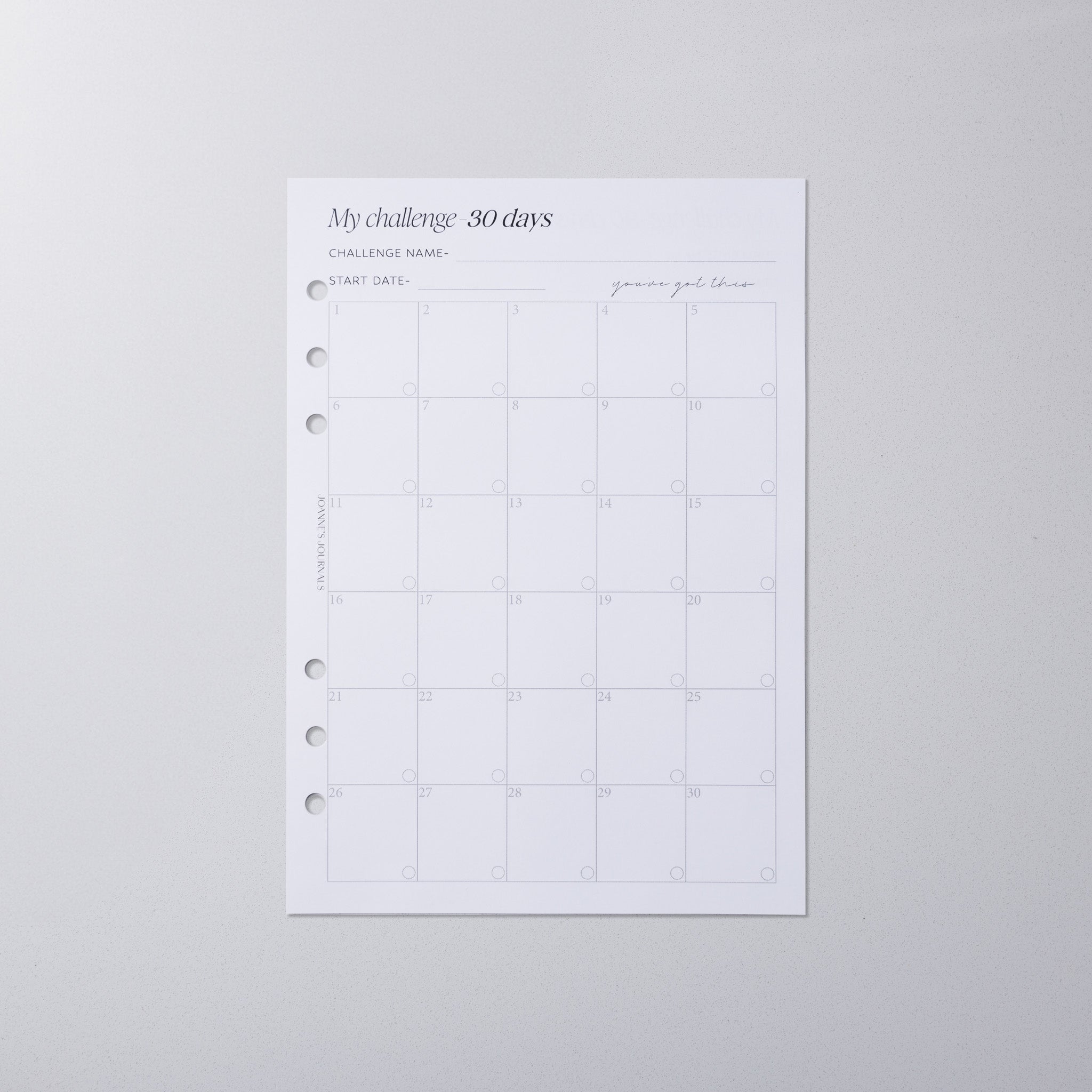 My Challenge- 30 Days