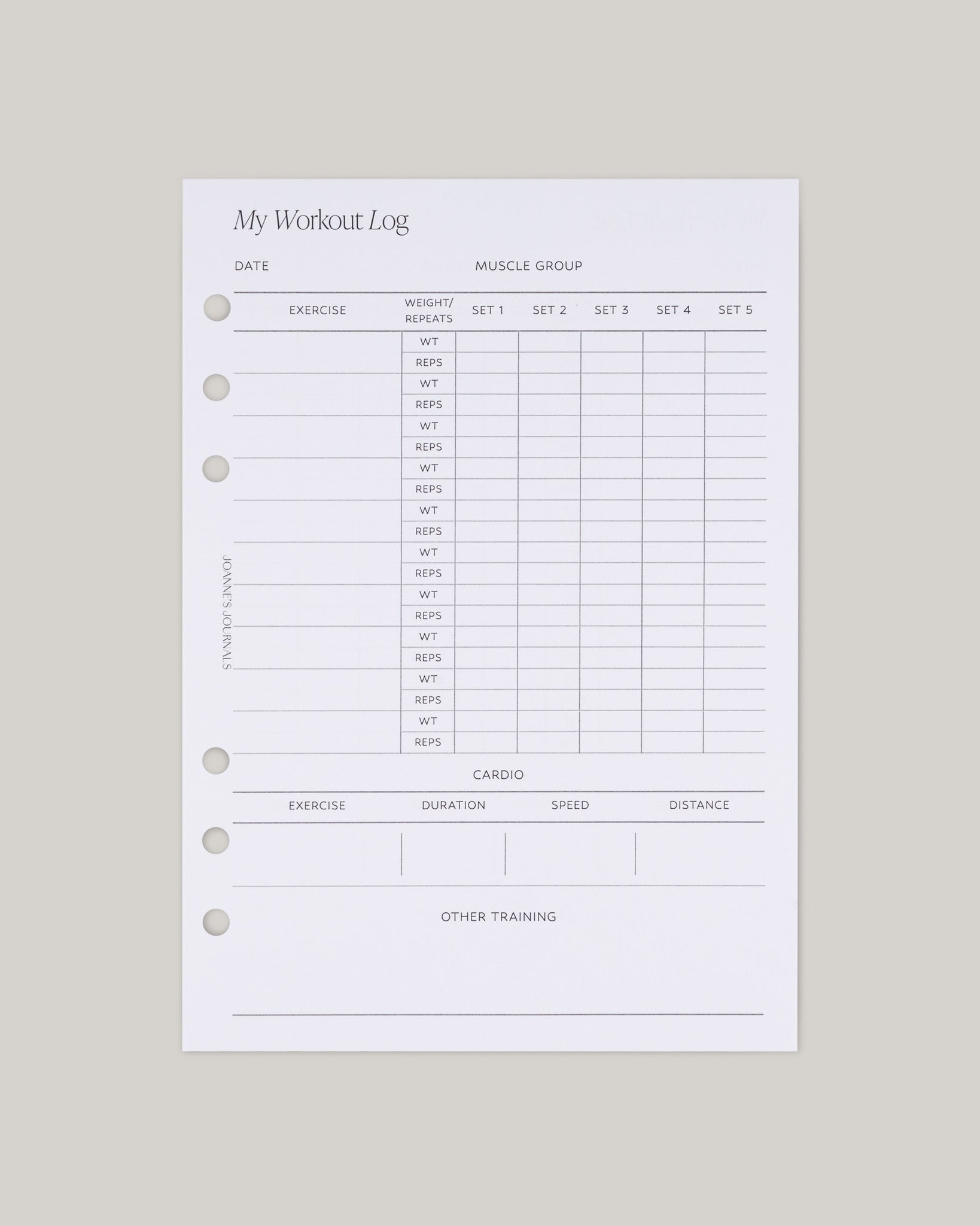 My Workout Log