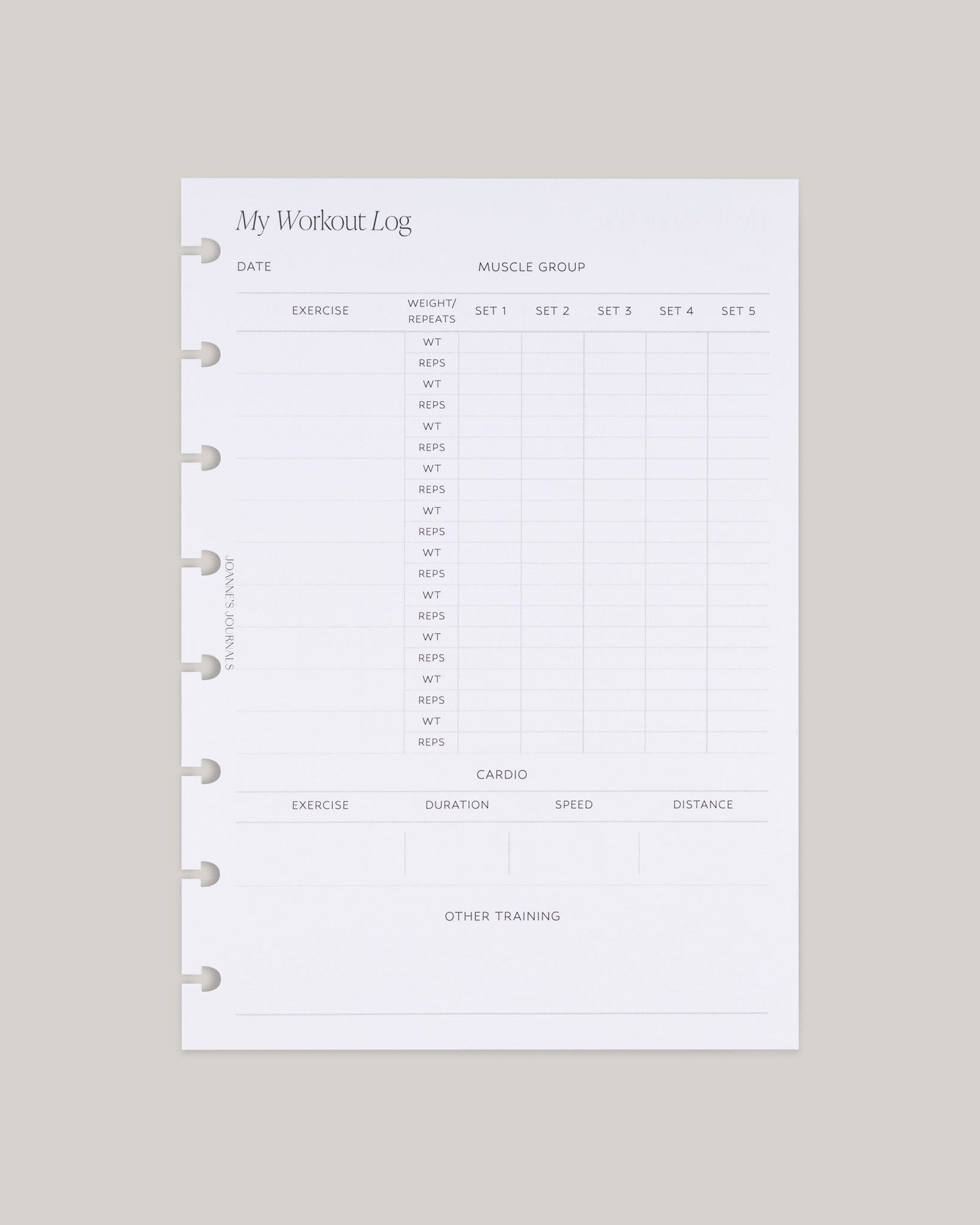 My Workout Log