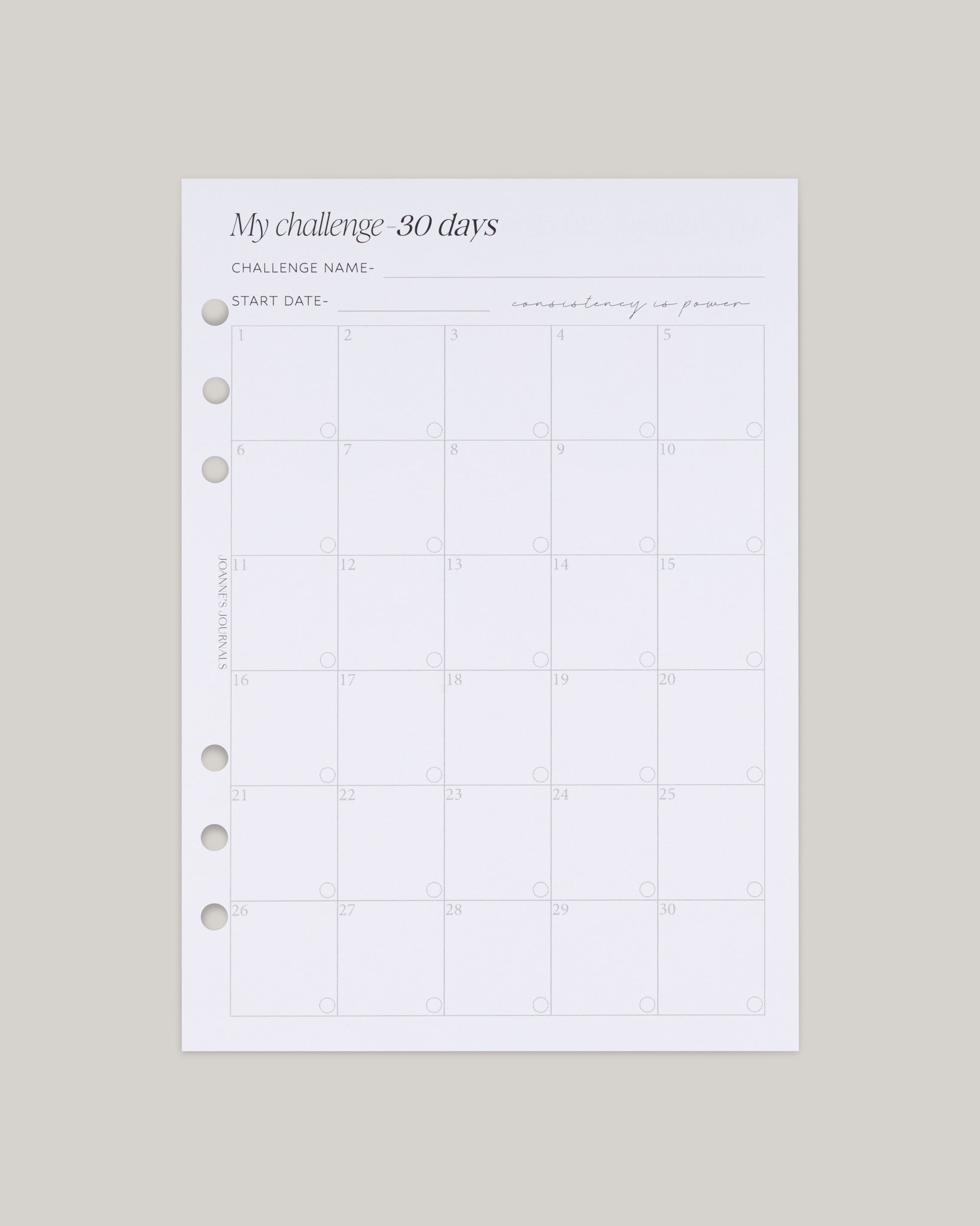 My Challenge - 30 Days