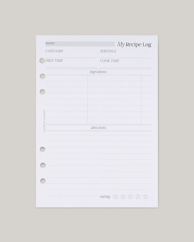 Recipe Log