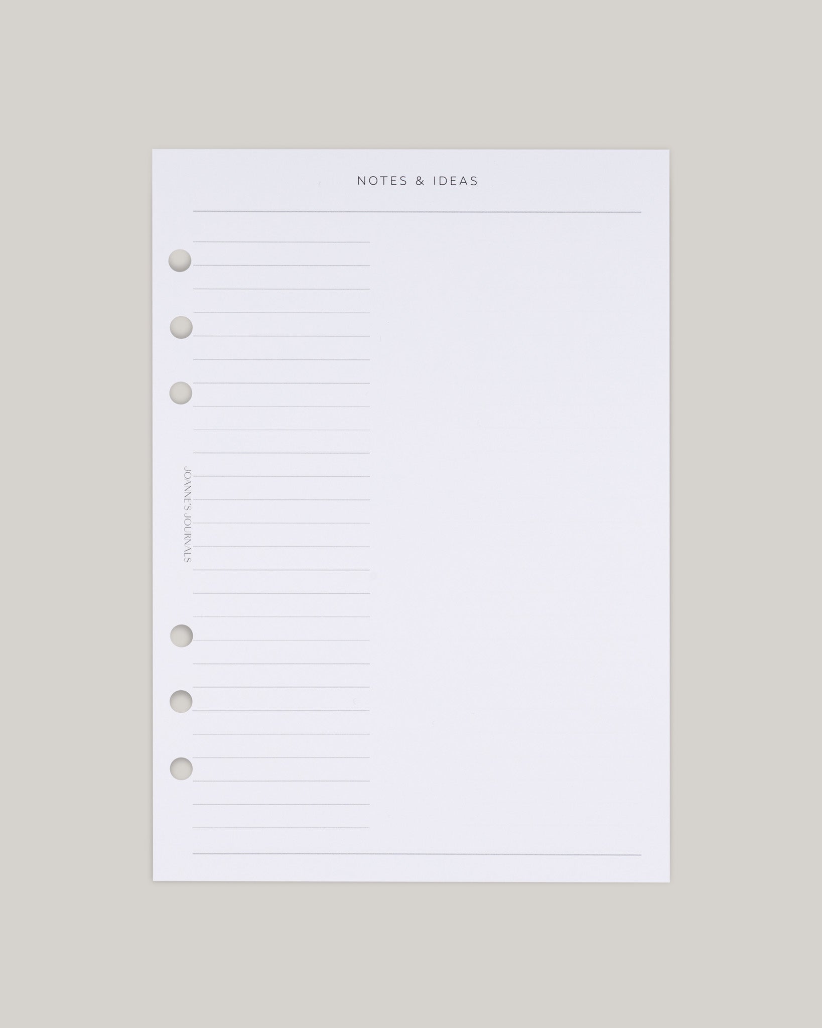 Notes & Ideas