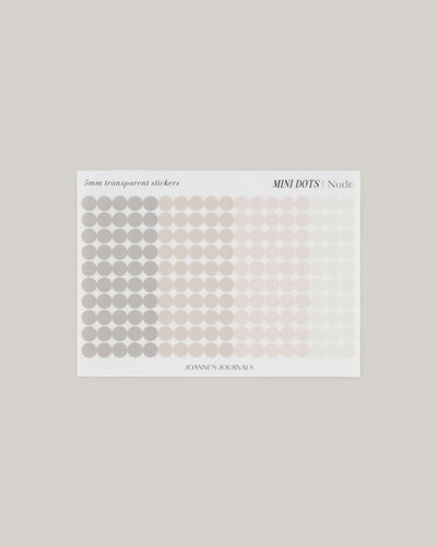 Mini Dot Stickers - Nude