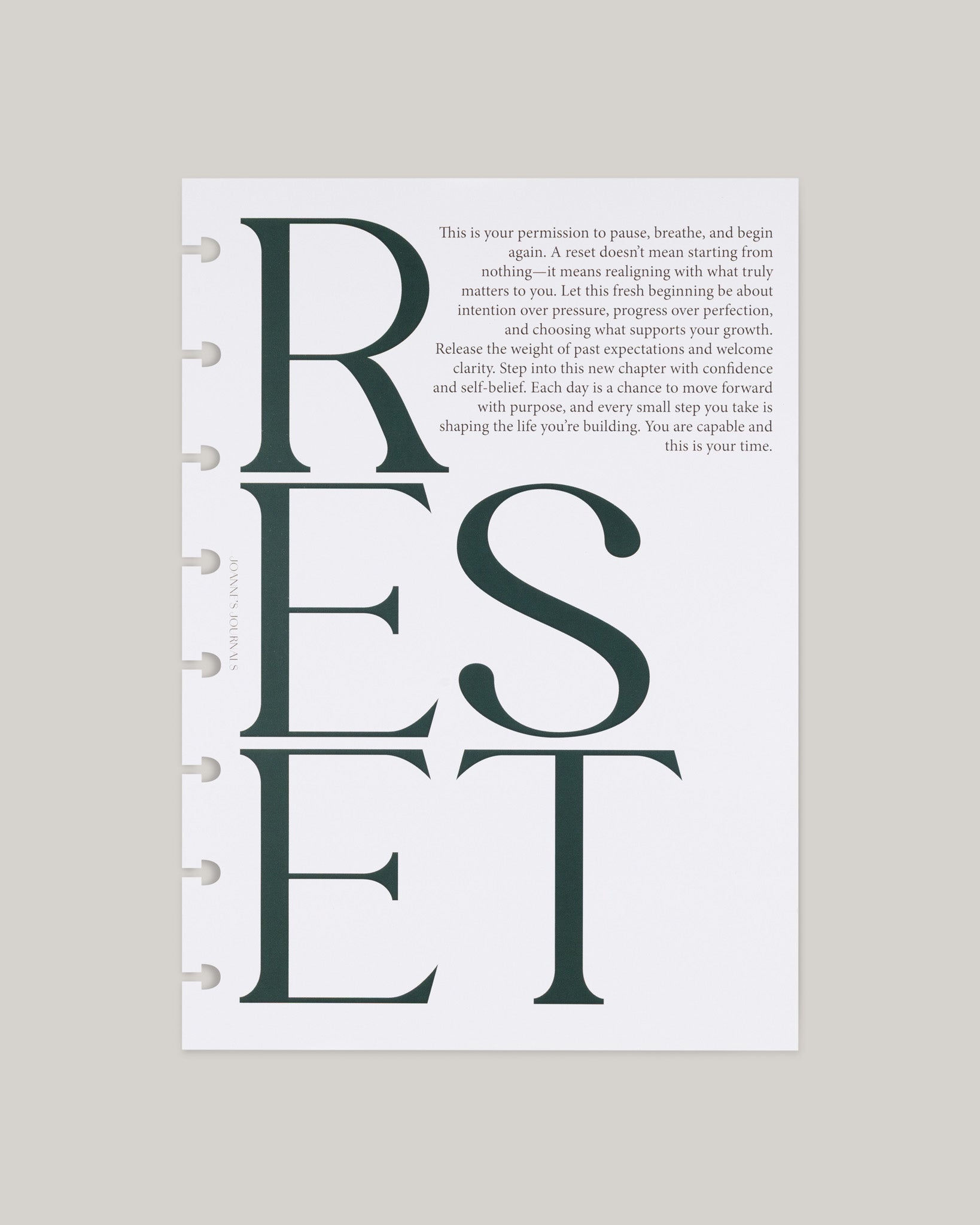Reset Dashboard