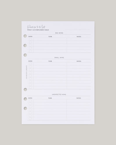 Reverse to-do list