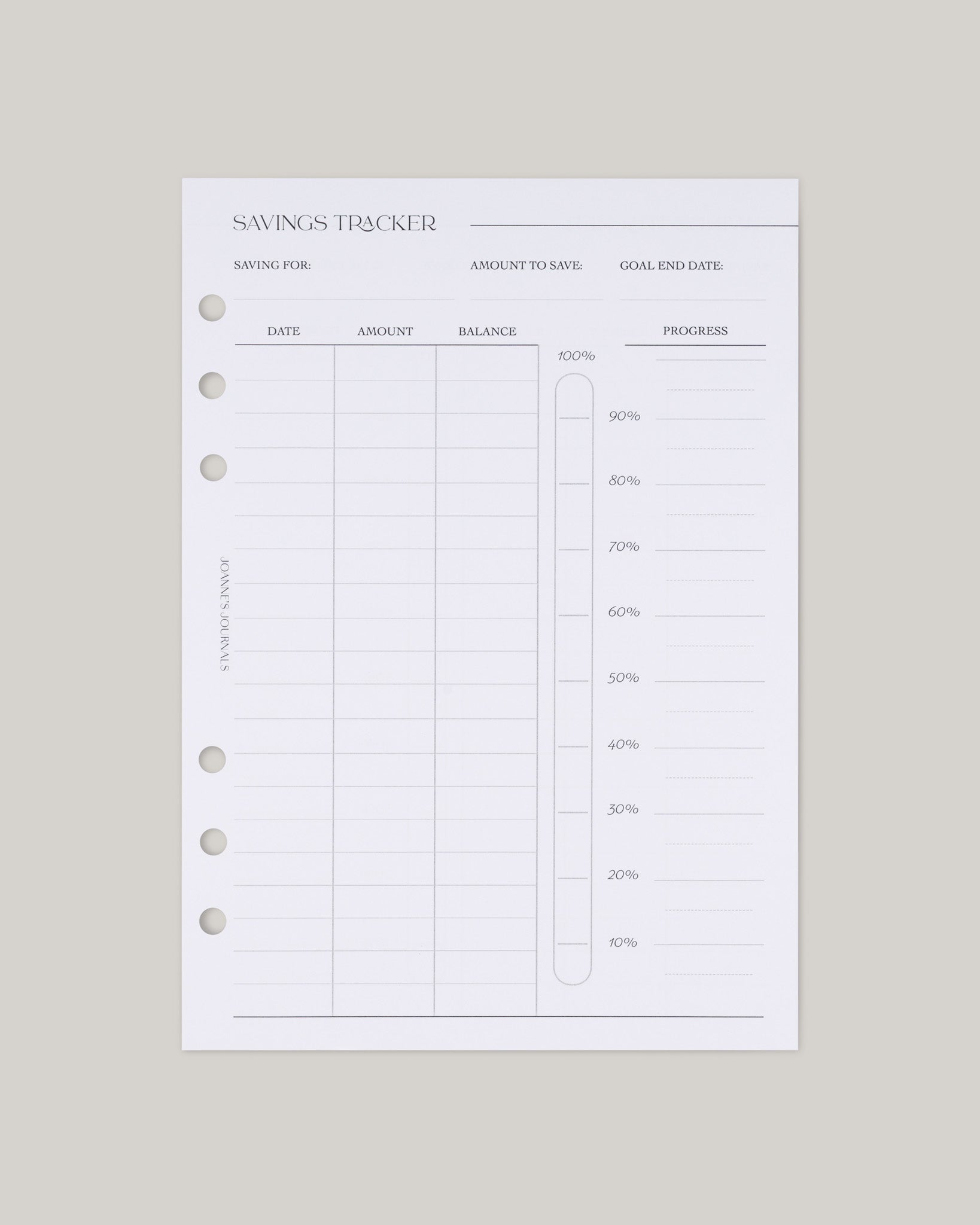 Savings Tracker