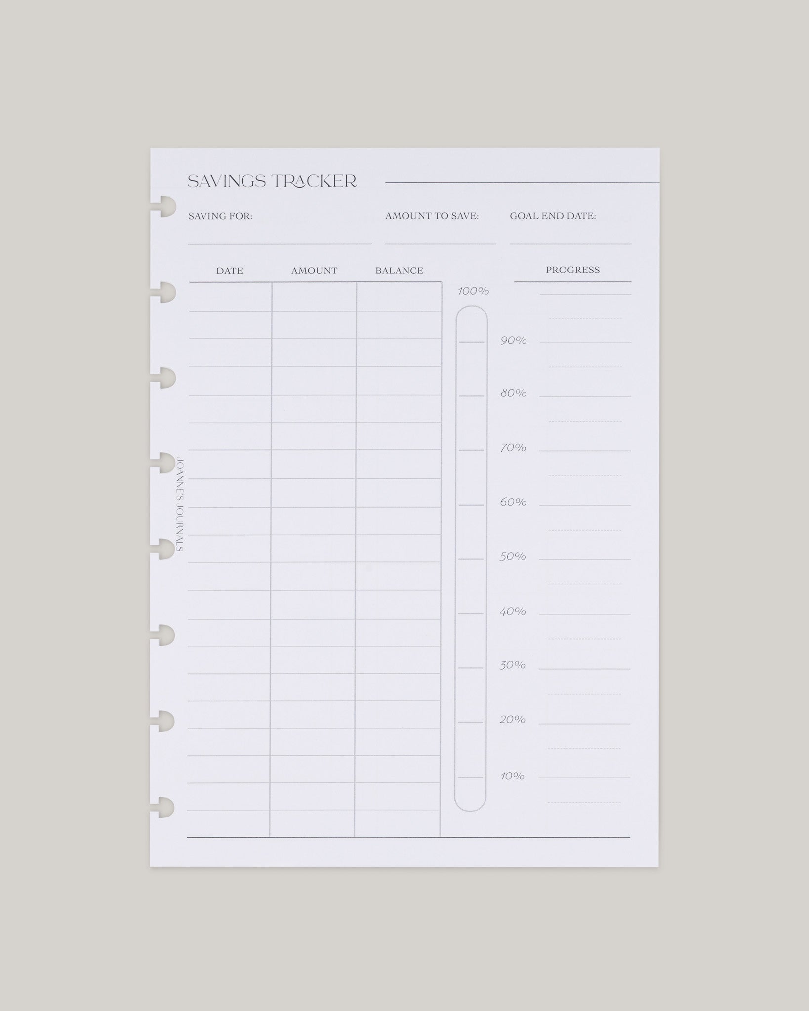 Savings Tracker