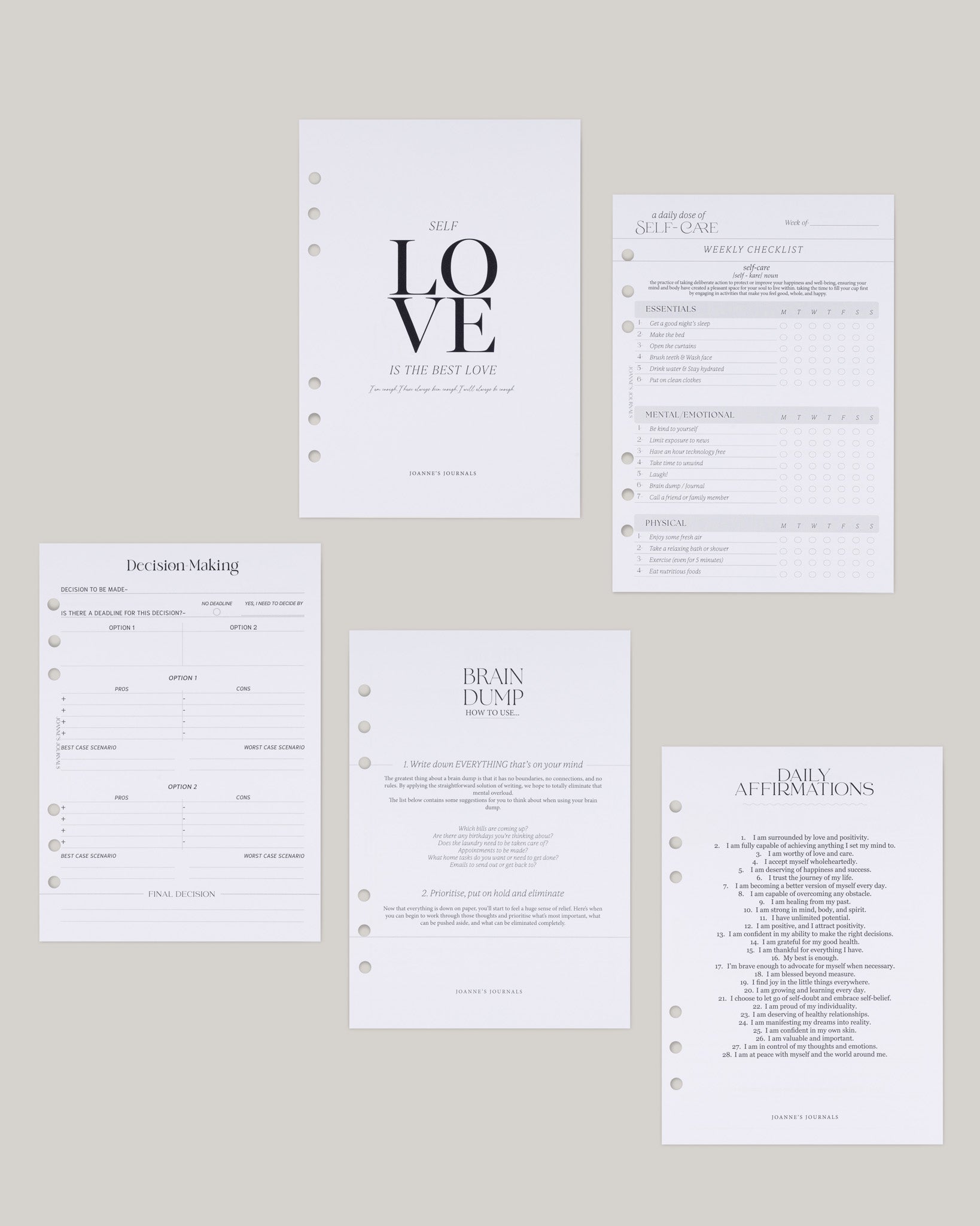 Self-Care Insert Bundle