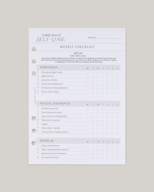 Self - Care Checklist