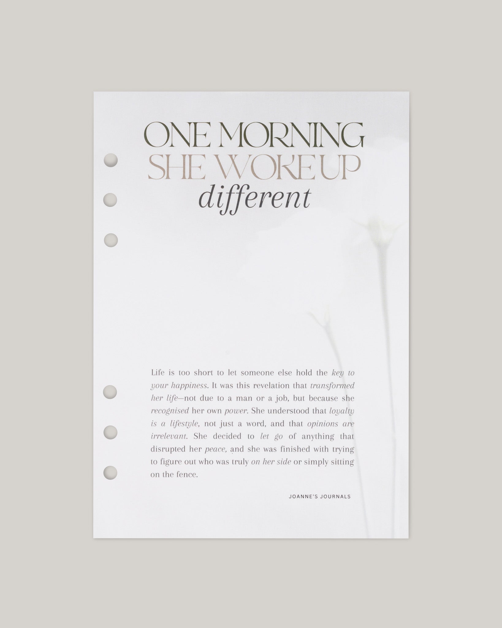 She Woke Up Different- Dashboard