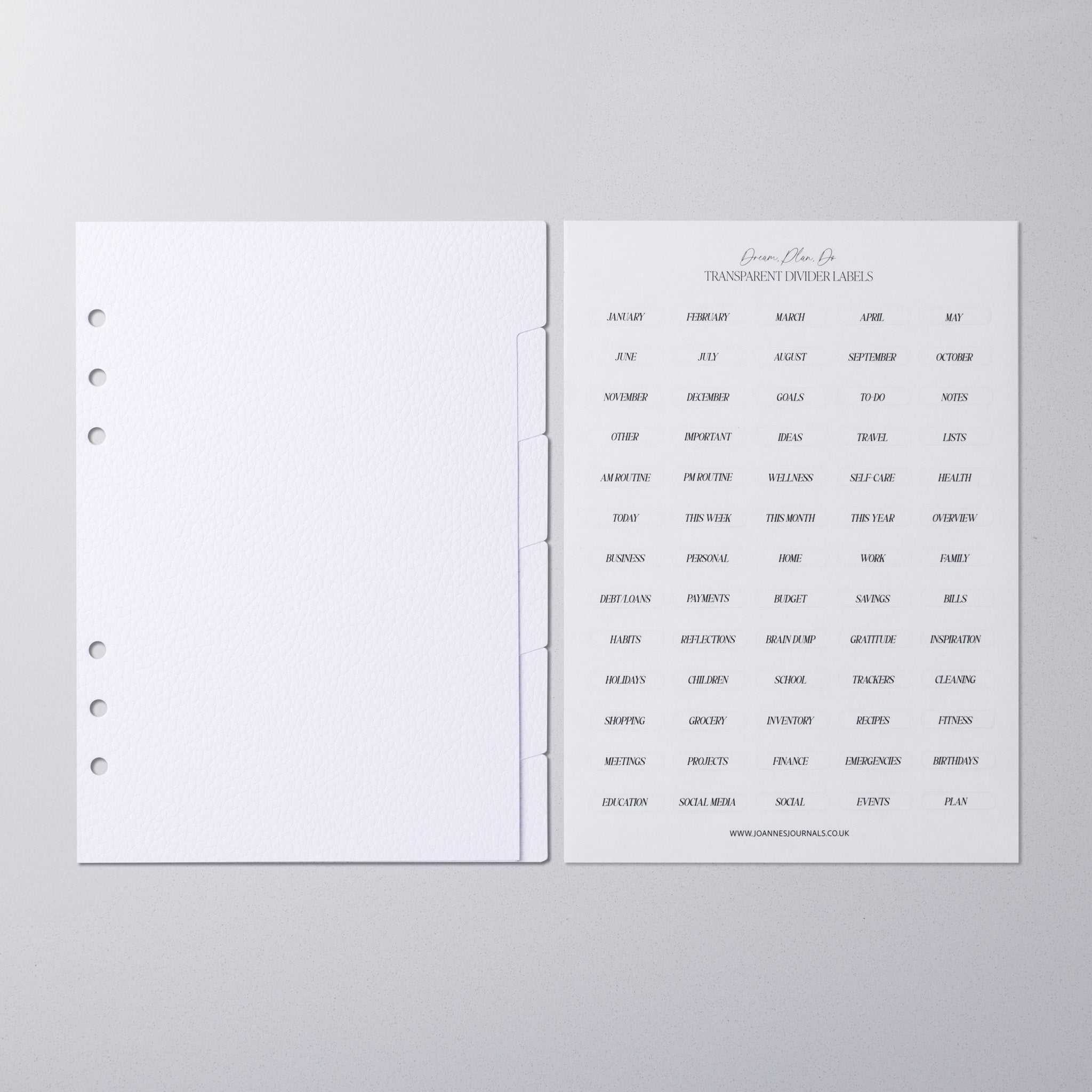 Side Divider Pages- Set Of 6