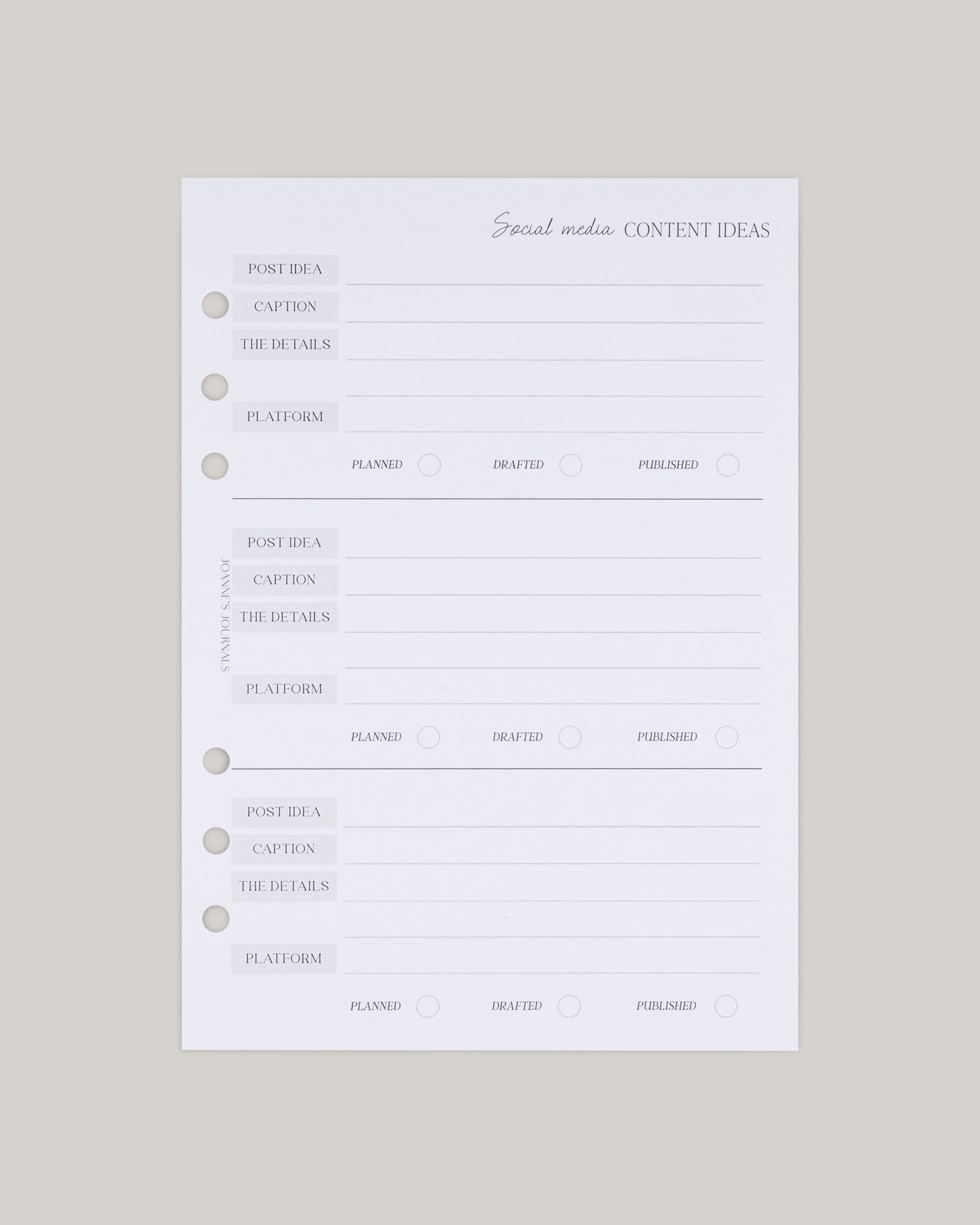 Social Media Content Ideas