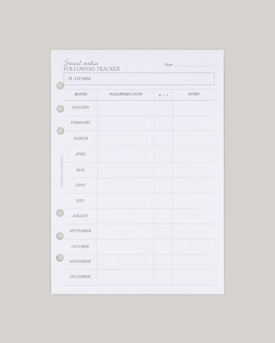 Social Media Followers Tracker