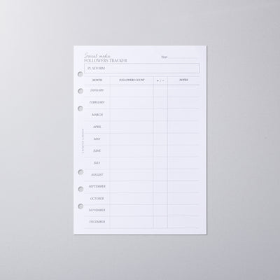 Social Media Followers Tracker