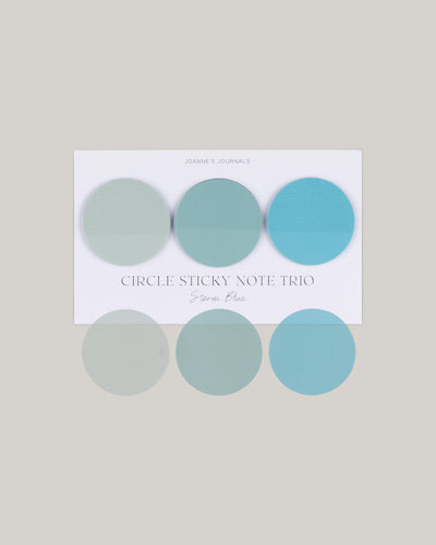 Circle Sticky Note Trio - Storm Blue