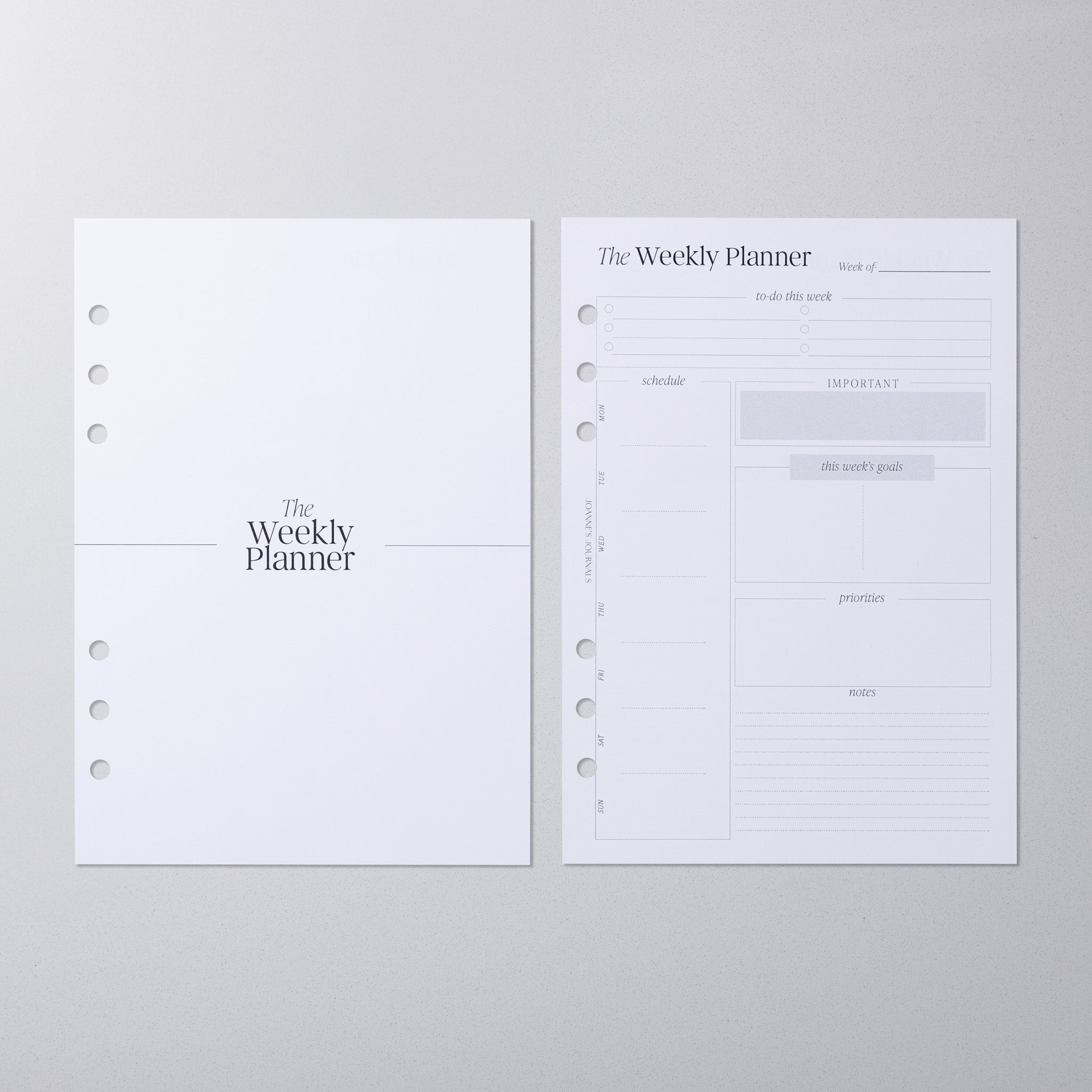 The Weekly Planner
