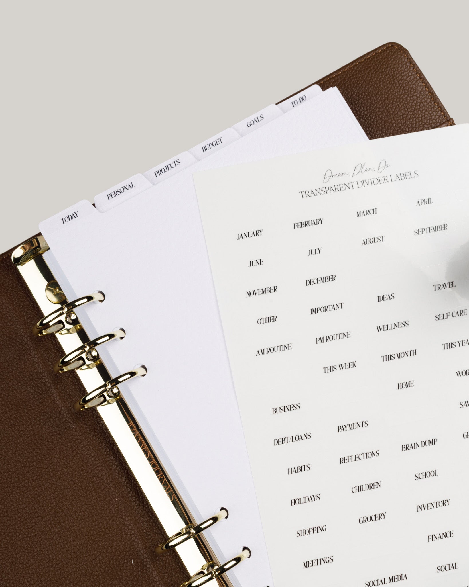 Top Divider Pages | Ring-Bound